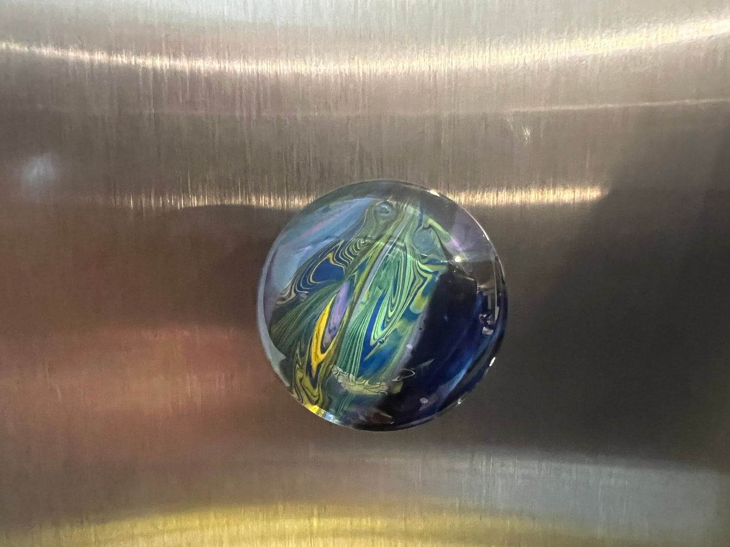 Handmade 18mm Glass Cabochon Magnets Set of 5 Acrylic Pour Art Skins Unique Fridge Decor Locket Accessories Office Magnets Gift Set