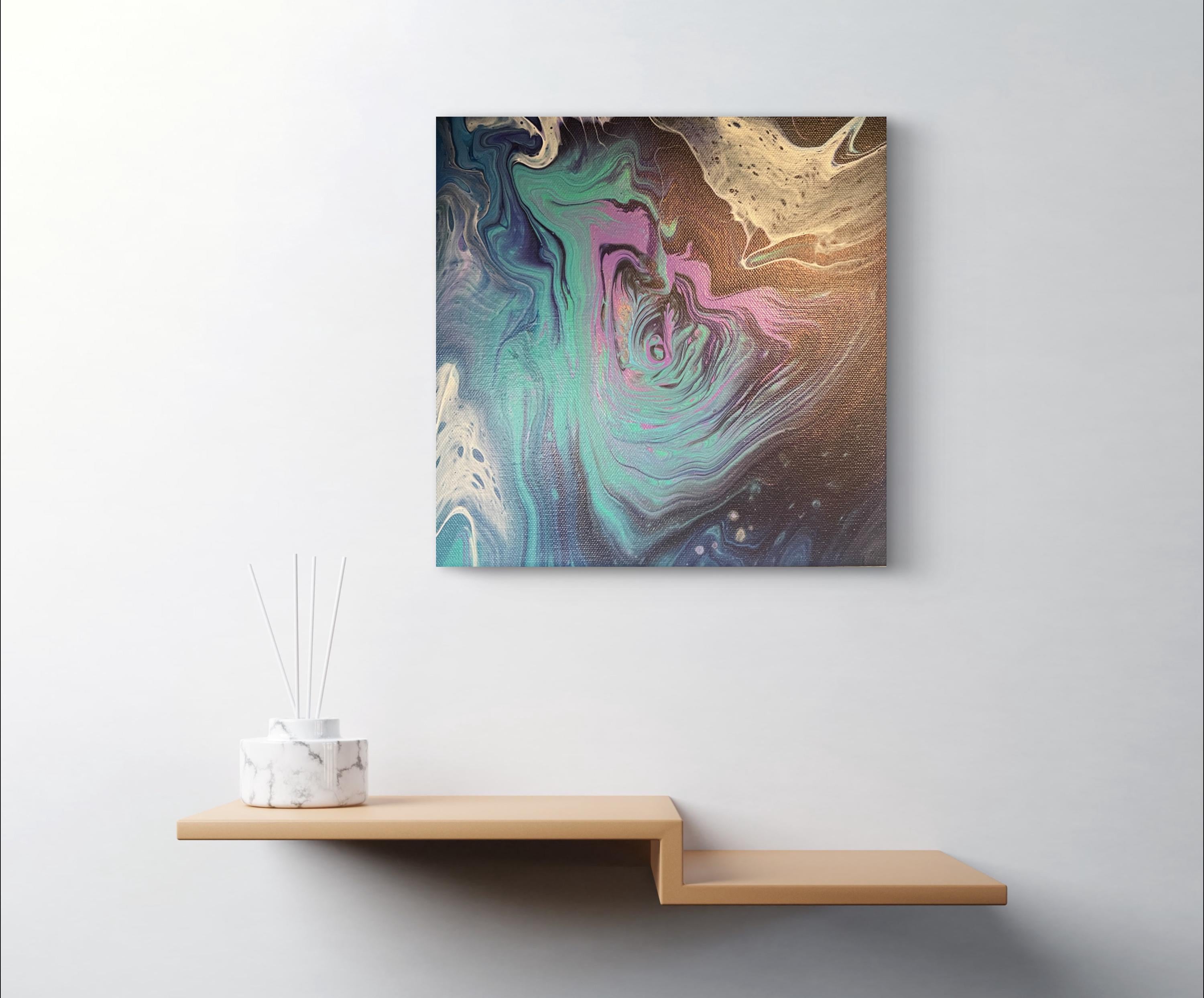 Abstract Fluid Pour outlet Art Unique Wall Art